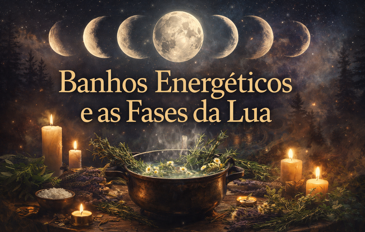 Banhos Energéticos e as Fases da Lua: Aprendendo a Sentir o Tempo da Energia